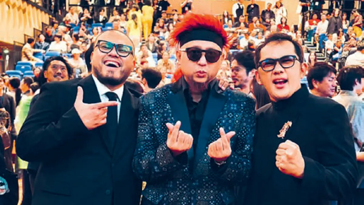 Dari kiri, Joko Anwar, Anggy Umbara, dan Hanung Bramantyo hadir dalam acara BIFAN 2026. (INSTAGRAM HANUNG BRAMANTYO)