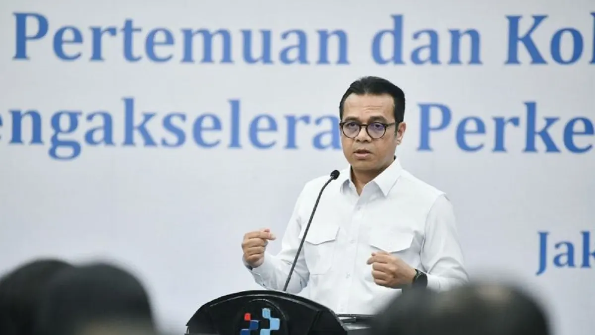 Wamenkomdigi Nezar Patria dalam acara Pertemuan dan Kolaborasi Menyatukan Inovasi, Mengakselerasi Perkembangan Ekosistem AI Nasional di Media Center, Kantor Kementerian Komdigi, Jakarta Pusat, Senin (6/7). (ANTARA/HO-Kementerian Komunikasi dan Digital)