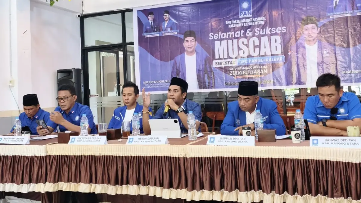 Dewan Pimpinan Daerah (DPD) Partai Amanat Nasional (PAN) Kabupaten Kayong Utara saat menggelar Musyawarah Cabang (Muscab). (IST)
