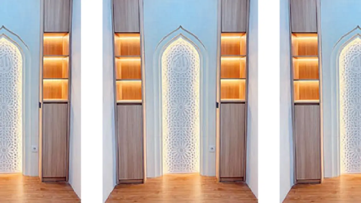KONSEP WHITE AND WOOD: Desain musala yang berukuran 2 x 2,5 meter. (DOK JAWAPOS)