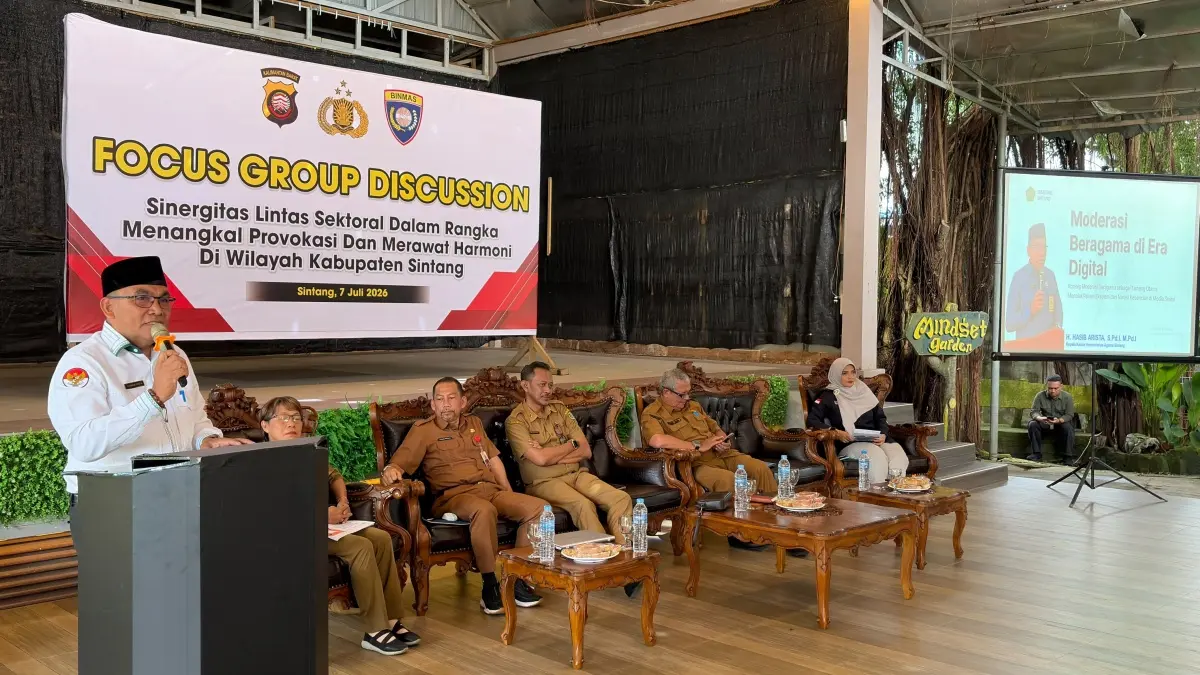SINERGITAS : Cegah provokasi di era digital melalui FGD Sinergitas Lintas Sektoral di Wilayah Kabupaten Sintang.(IST)