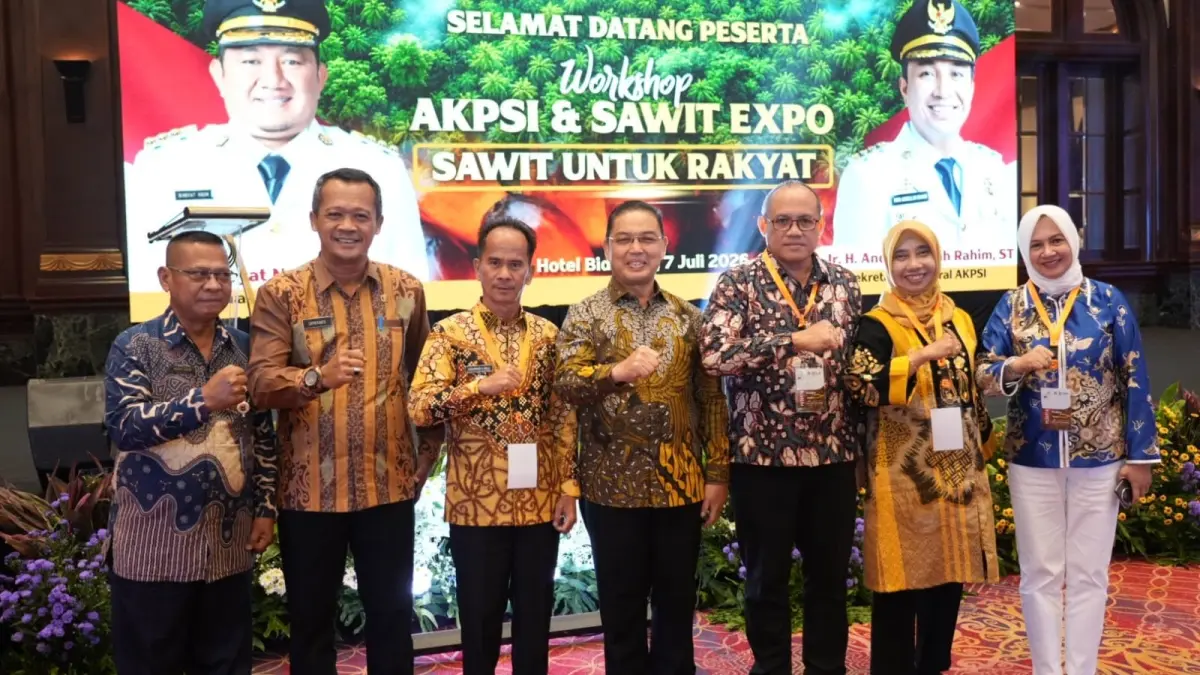 Gubernur Ria Norsan bersama Kepala OPD di Pemprov Kalbar menghadiri Workshop AKPSI dan Sawit Ekspo 2026 di Hotel Bidakara.