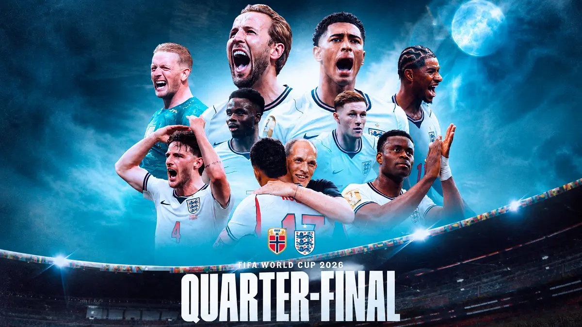 Norwegia akan menghadapi Inggris di perempat final Piala Dunia 2026 di Hard Rock Stadium, Miami, Minggu (12/7) pukul 04.00 WIB. (IG@england)