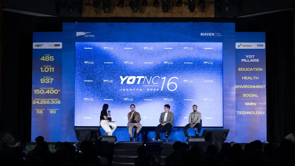 Suasana sesi "Terhubung Dalam Aksi" pada Young On Top National Conference (YOTNC) 2026 di Jakarta, Sabtu (4/7). Melalui forum ini, Astra mengajak lebih banyak anak muda menjadi inisiator perubahan lewat 17th Semangat Astra Terpadu Untuk Indonesia (SATU Indonesia) Awards 2026. (ISTIMEWA)