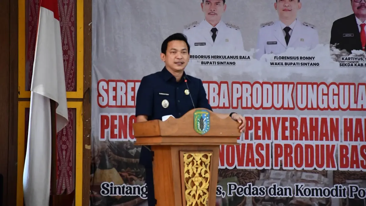 Wakil Bupati Sintang, Florensius Ronny menilai Sintang memiliki kekayaan sumber daya alam yang menjadi bahan baku berbagai produk unggulan. (ISTIMEWA)