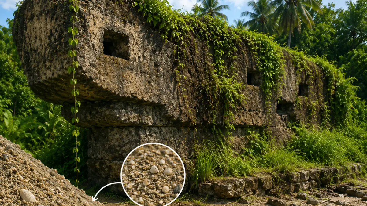 Ilustrasi Benteng Kota Batu yang menurut informasinya terbuat dari pasir pantai