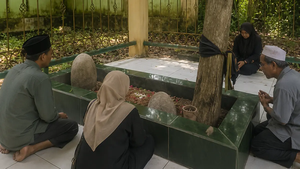 Ilustrasi Makam Keramat Songkok di Mempawah yang infonya selalu ramai diziarahi 