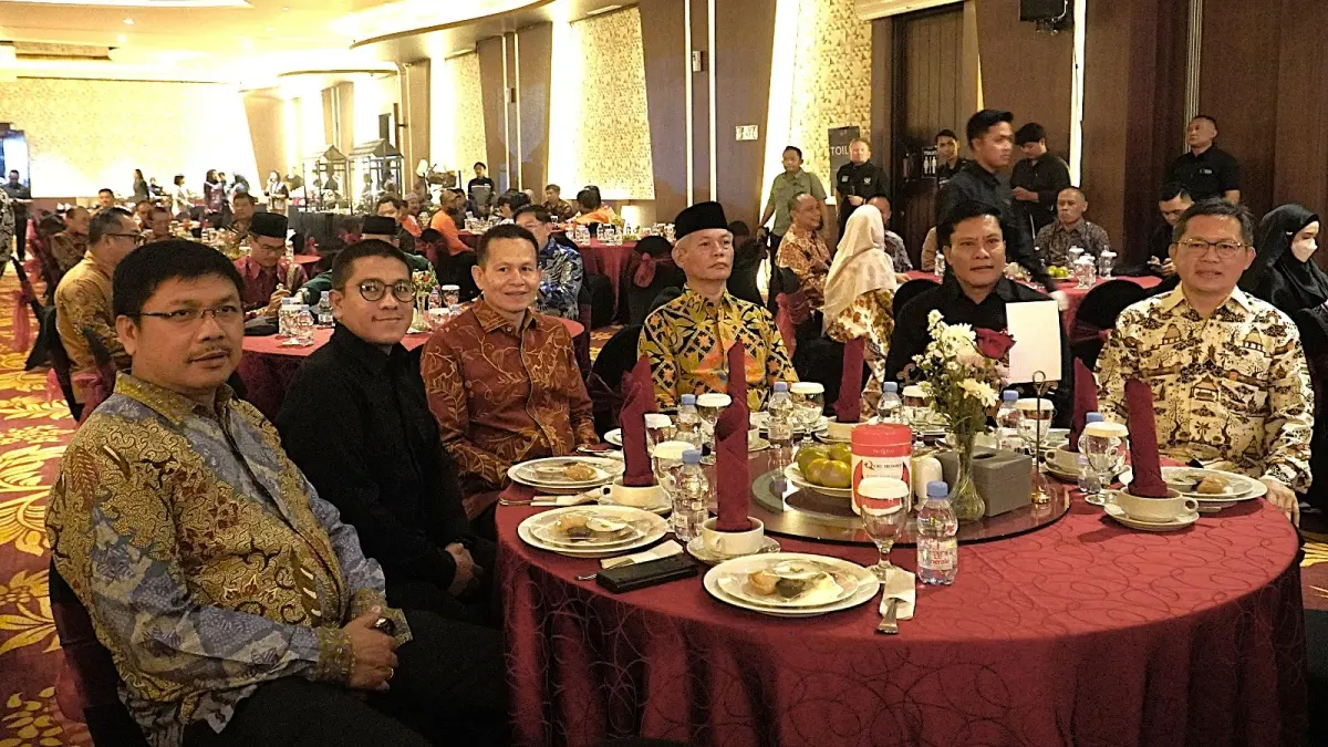 Kepala Kanwil Kemenkum Kalbar Jonny Pesta Simamora menghadiri acara kenal pamit Kapolda Kalbar di Qubu Resort Kubu Raya Jumat (10/7). (DOK KANWIL KEMENKUM KALBAR)