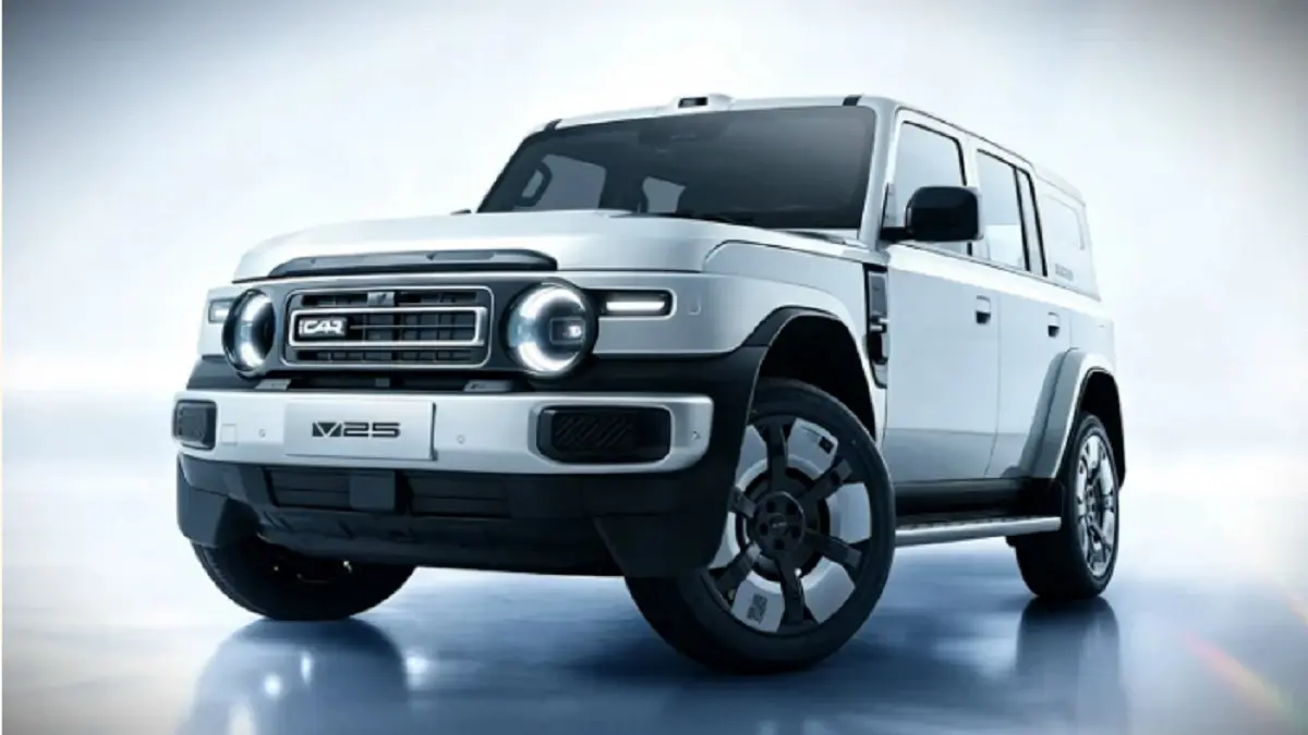 Chery iCaur V25 EREV tampil dengan desain boxy dan kemampuan menarik beban hingga 1.800 kilogram.