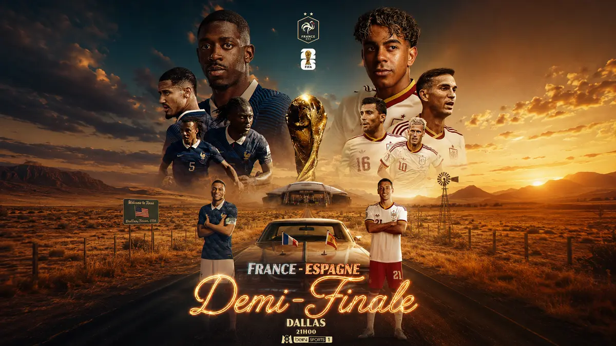 Lamine Yamal dan Kylian Mbappe menjadi sorotan utama menjelang duel semifinal Piala Dunia 2026 antara Spanyol dan Prancis di AT&T Stadium. (IG@equipedefrance)