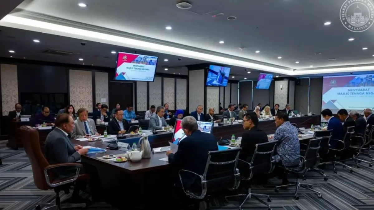 Perdana Menteri Malaysia Anwar Ibrahim memimpin Rapat Majelis Energi Nasional 2026 di Kuala Lumpur, Rabu (15/7/2026). Dalam rapat tersebut, pemerintah mengumumkan percepatan transisi energi, termasuk pengembangan Autonomous Rapid Transit (ART) berbasis hidrogen di Sarawak. ANTARA/HO-Kantor Perdana Menteri Malaysia.