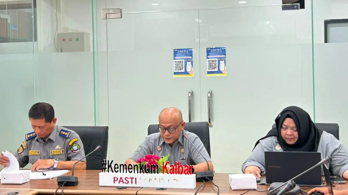 Kanwil Kemenkum Kalbar menggelar rapat harmonisasi Raperwali Pontianak pada Selasa (14/7). (DOK KANWIL KEMENKUM KALBAR)
