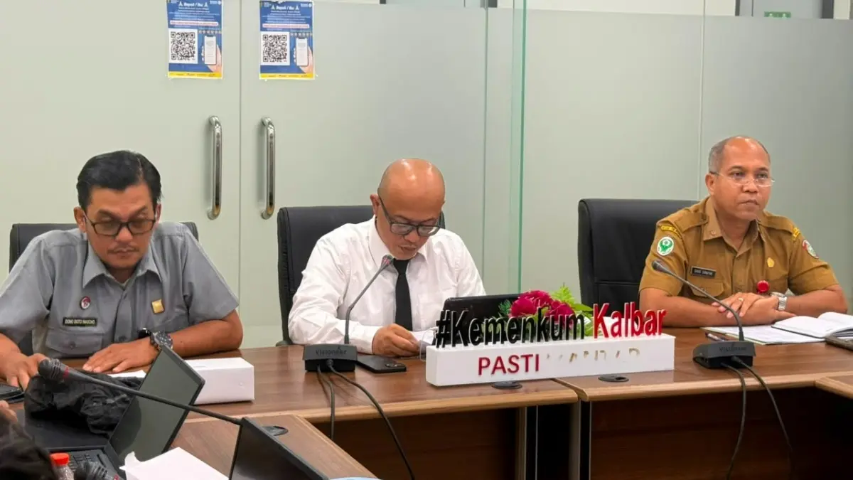 Kanwil Kemenkum Kalbar menggelar rapat harmonisasi Raperbup Mempawah tentang pencegahan dan penanggulangan HIV dan AIDS pada Selasa (14/7). (DOK KANWIL KEMENKUM KALBAR)