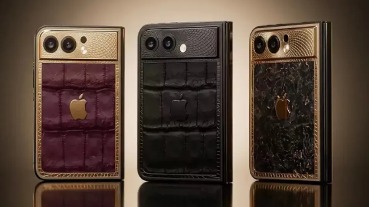 Render iPhone Ultra edisi kolektor buatan Caviar dengan material emas 24 karat dan titanium. (Dok. Caviar)
