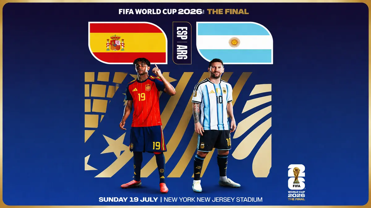 Spanyol dan Argentina bersiap menjalani final Piala Dunia 2026 yang diprediksi berlangsung sangat ketat berdasarkan analisis statistik dan bursa taruhan internasional. (X@FIFAWorldCup)