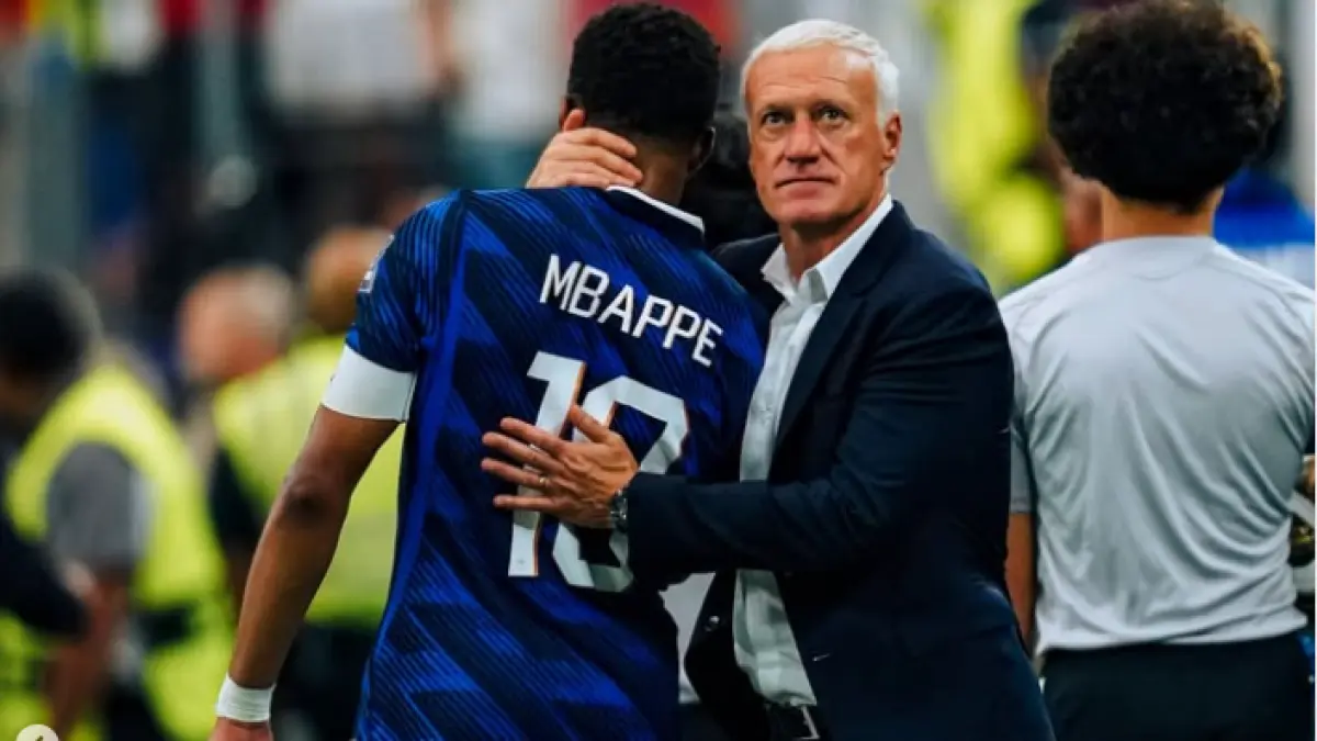 Didier Deschamps menjalani laga terakhir bersama Prancis, sementara Kylian Mbappe memburu rekor saat menghadapi Inggris. (IG@equipedefrance)