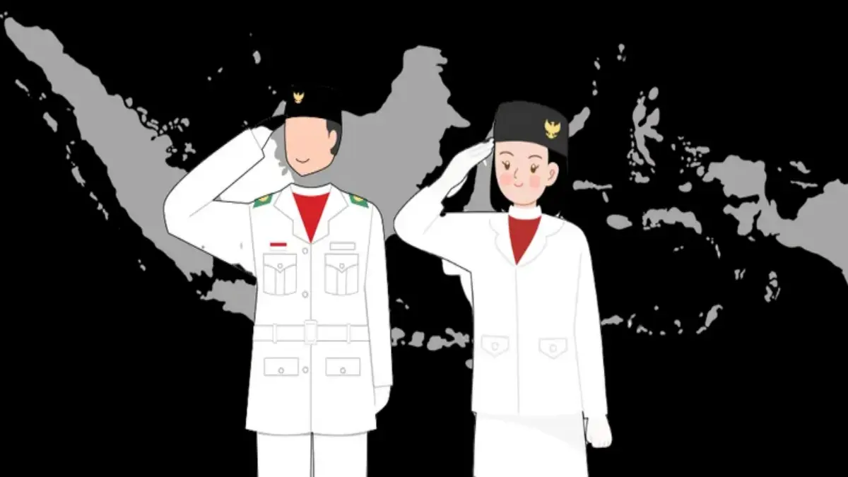 Ilustrasi dua orang Paskibraka dari Kalbar. (BPIP)