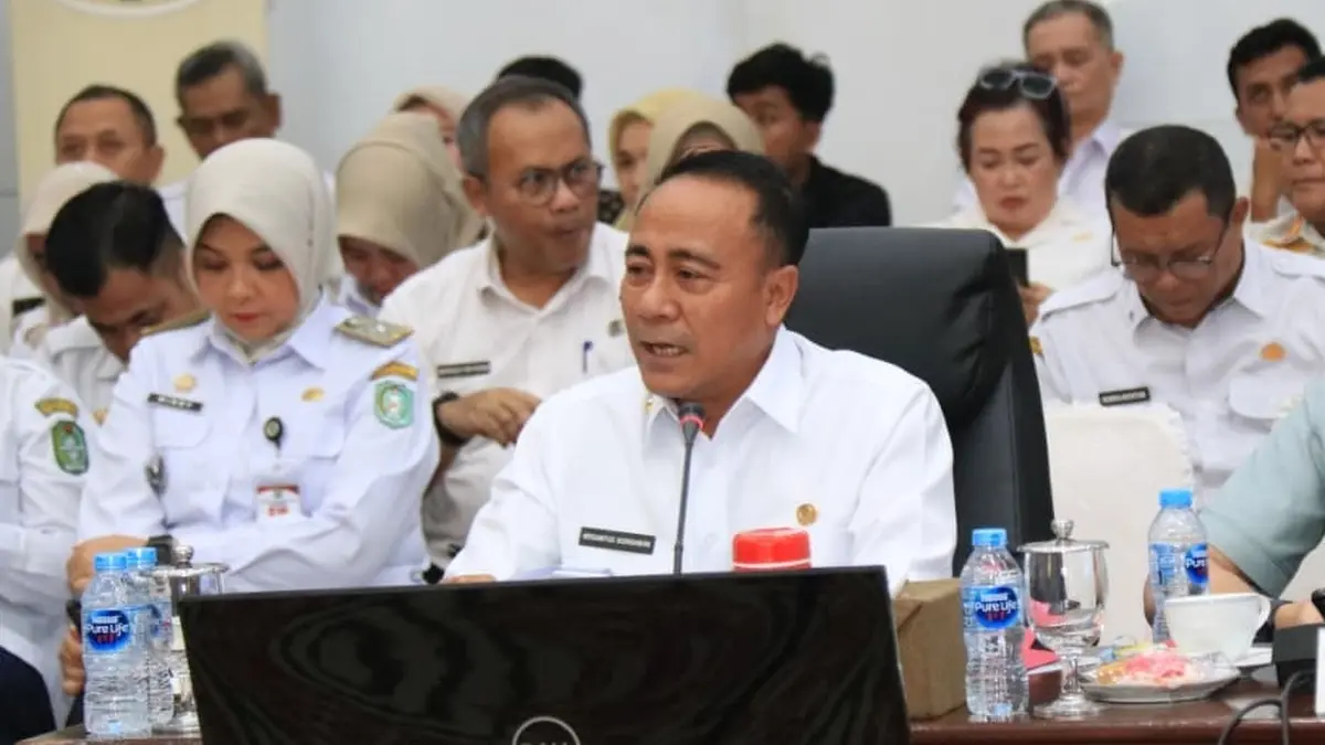 Wakil Gubernur Krisantus Kurniawan saat menyampaikan aspirasi kepada Banggar DPR RI agar skema Dana Bagi Hasil (DBH) yang lebih adil bagi daerah penghasil sumber daya alam. (ADPIM PEMPROV KALBAR)