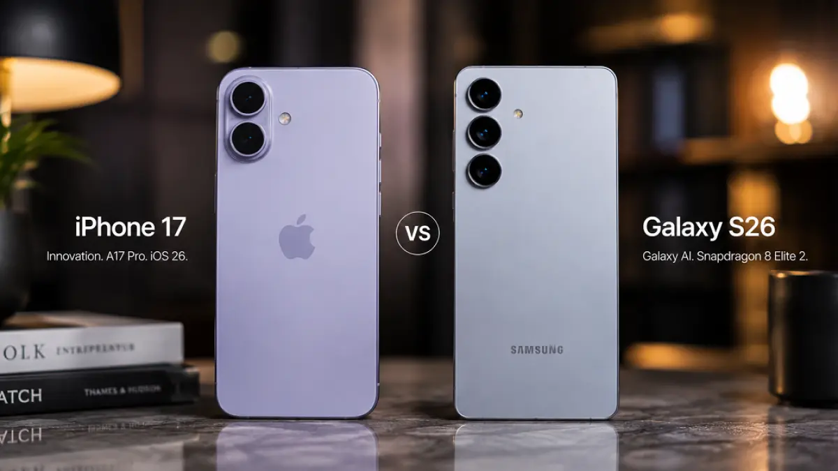Perbandingan iPhone 17 dan Samsung Galaxy S26 sebagai dua smartphone flagship terbaru. (Ilustrasi)