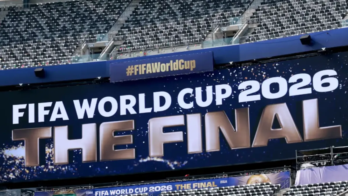 Suasana tribun Stadion MetLife, New Jersey menjelang final Piala Dunia FIFA 2026 antara Argentina dan Spanyol. Tingginya antusiasme membuat harga tiket pertandingan melonjak hingga Rp1,14 miliar di pasar penjualan kembali. FOTO: FIFA