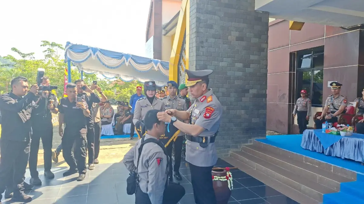 Upacara Pembukaan Diktukba Polri 2026 di Sekolah Polisi Negara (SPN) Polda Kalbar, Kelurahan Sagatani, Kota Singkawang, Senin (20/7). (Humas Polri)