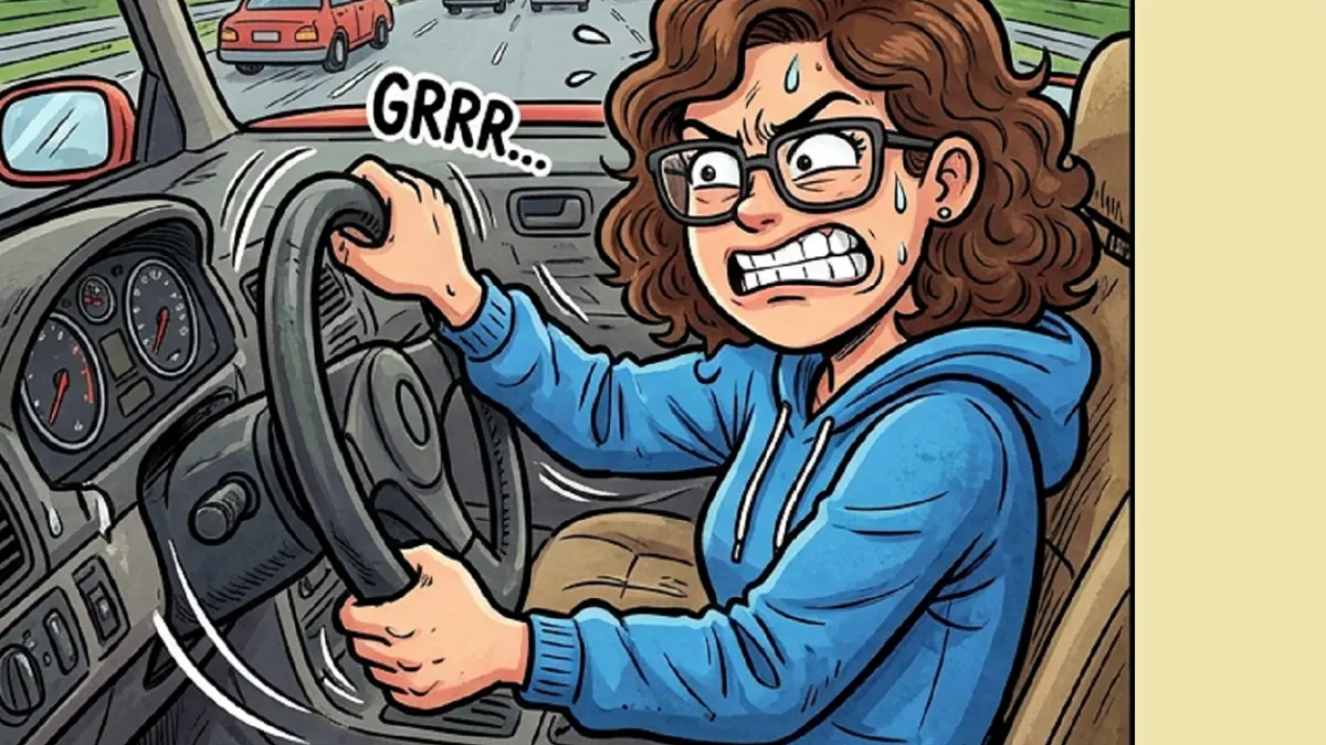 Ilustrasi setir mobil terasa berat saat digerakkan. (AI)