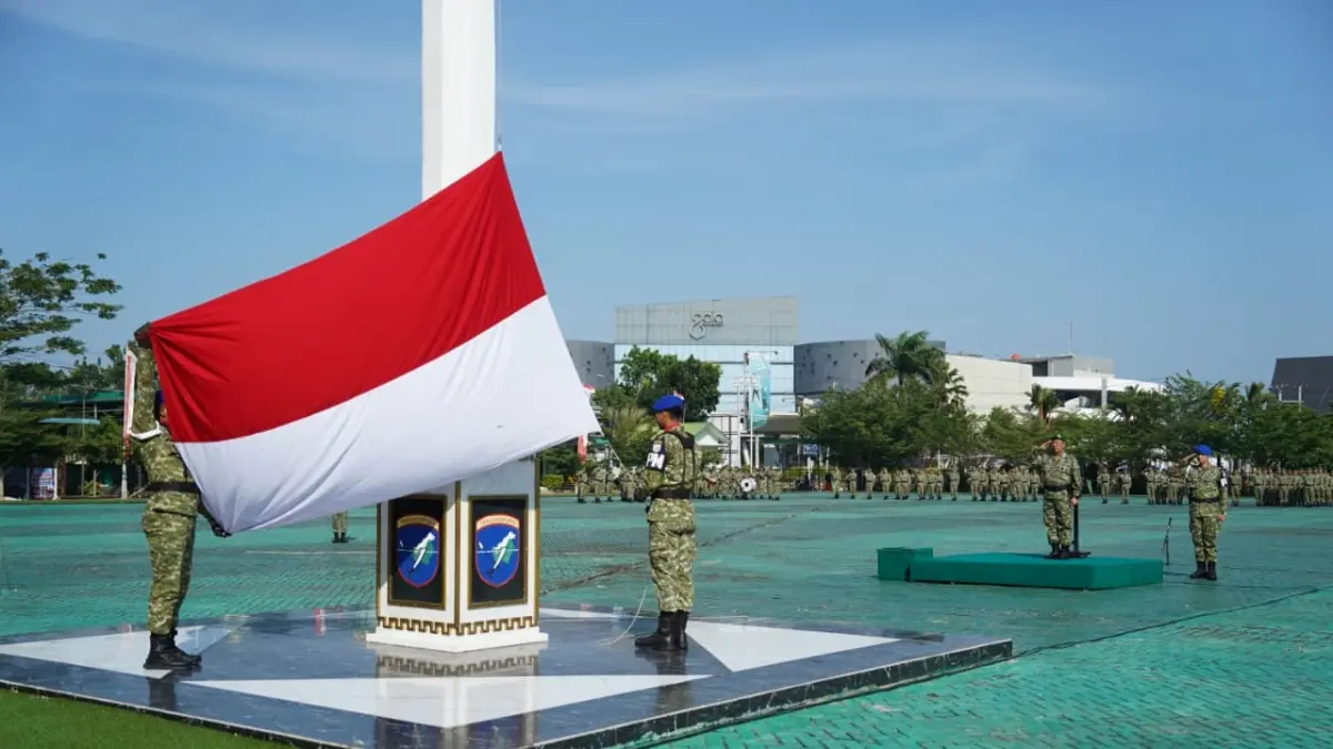Upacara peringatan Hari Anak Nasional (HAN) ke-42 Tahun 2026 di Lapangan Tidayu, Makodam XII Tanjungpura, Kamis (23/7). (ISTIMEWA)