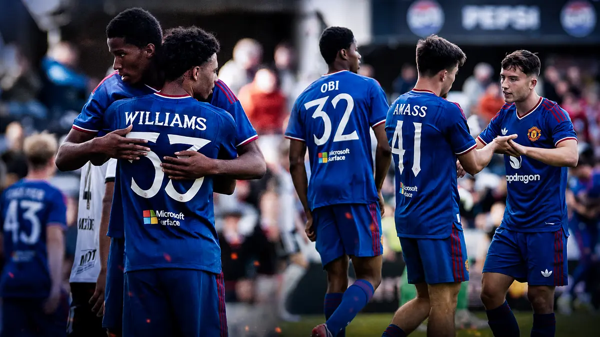 Pemain muda Manchester United tampil impresif saat mengalahkan Rosenborg 5-0 dalam laga pramusim di Trondheim. (IG@manutd)