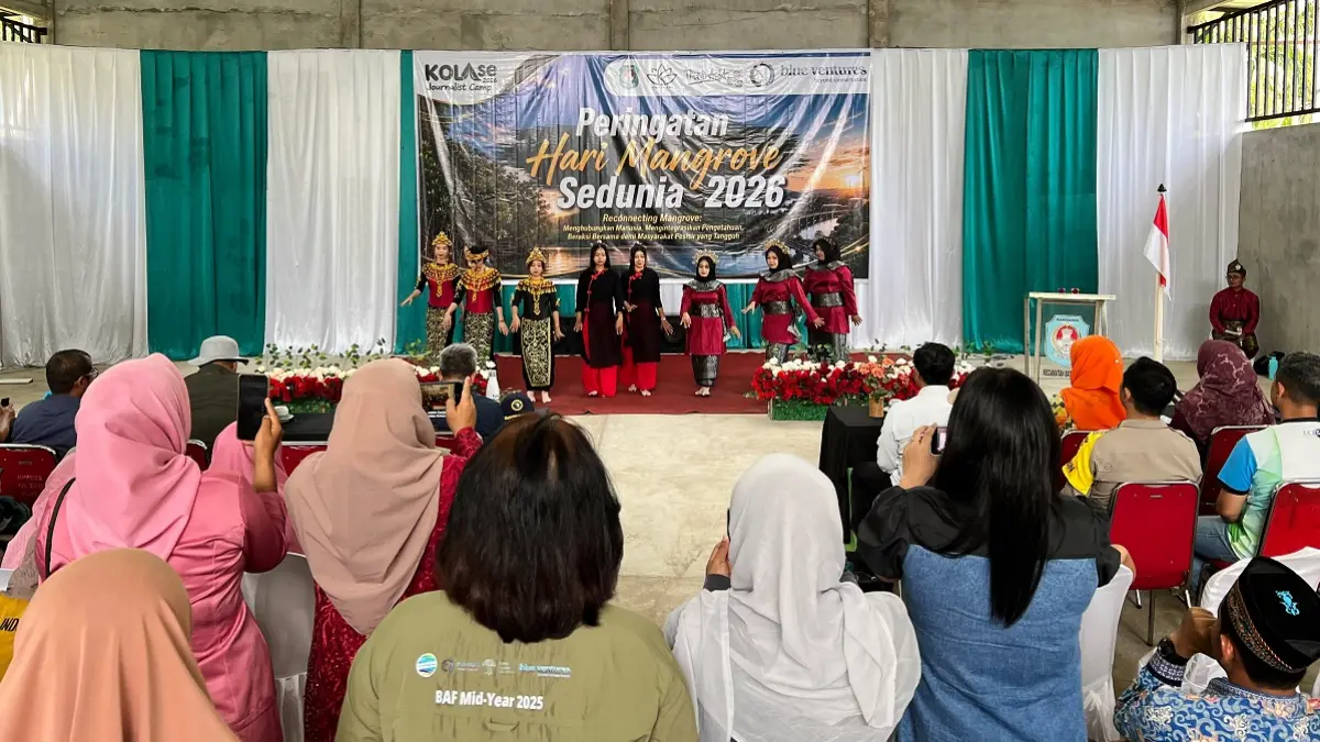 Hari Mangrove Sedunia yang digelar di Desa Medan Mas, Kecamatan Batu Ampar pada Minggu (26/7/2026). (ISTIMEWA)
