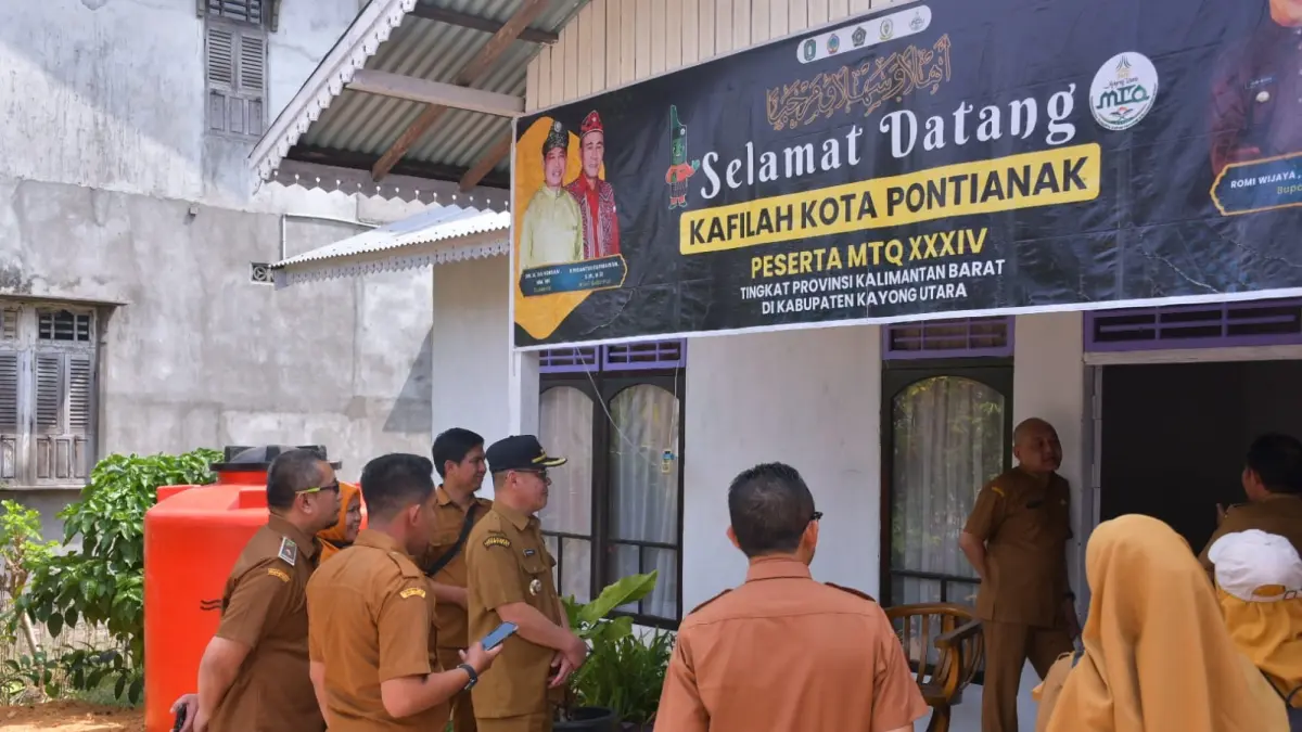 Bupati Kayong Utara, Romi Wijaya, meninjau langsung kesiapan rumah kafilah dan venue Musabaqah Tilawatil Qur