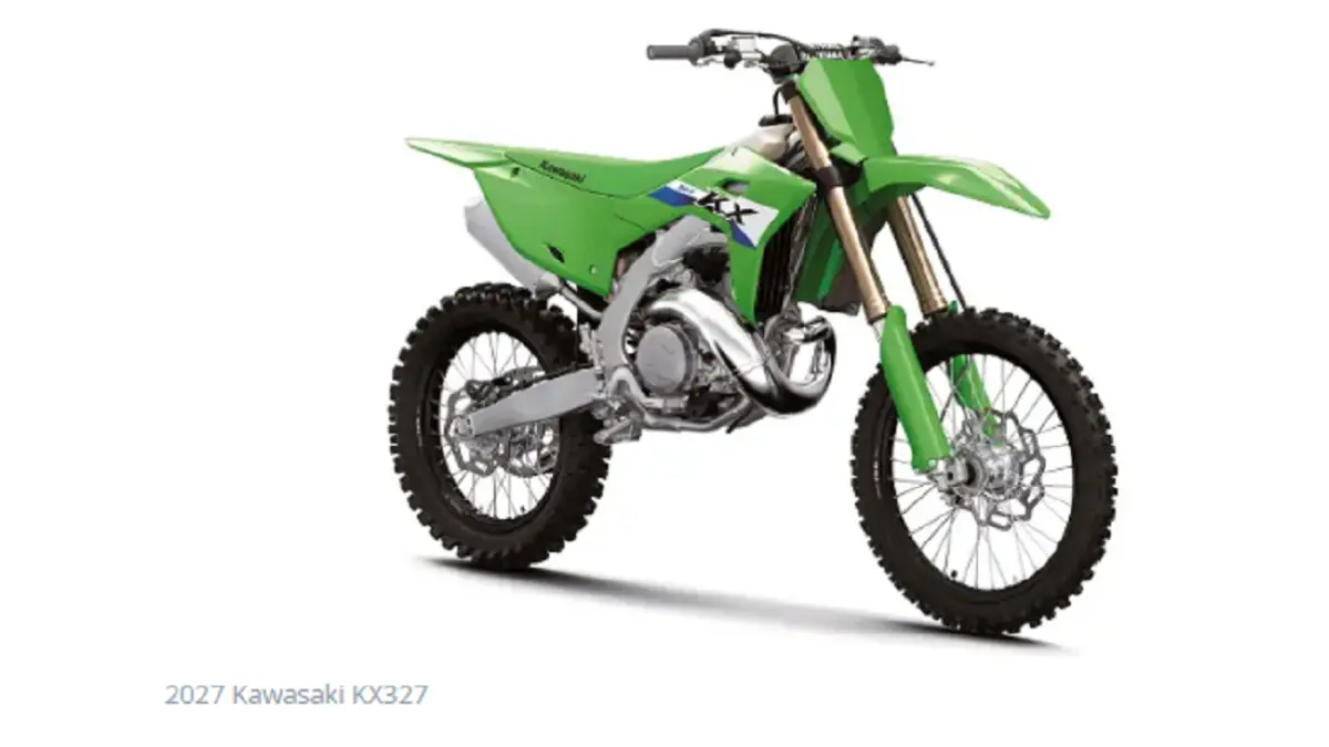 Kawasaki KX327 dan KX327X 2027 menjadi motor trail pertama Kawasaki yang menggunakan mesin 2-tak injeksi bahan bakar. (KAWASAKI)