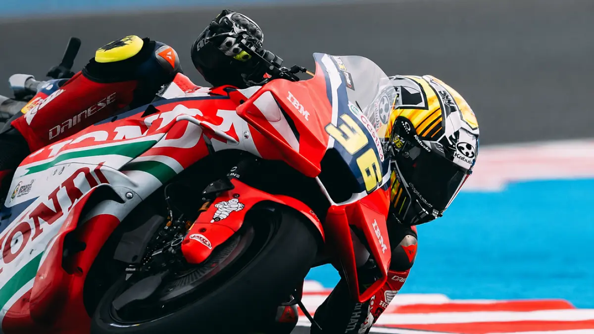 Salah satu hasil terbaik Honda sempat diraih Joan Mir yang finis podium pada MotoGP Catalunya, namun podium tersebut dibatalkan karena pelanggaran tekanan ban. (IG@joanmir36official)
