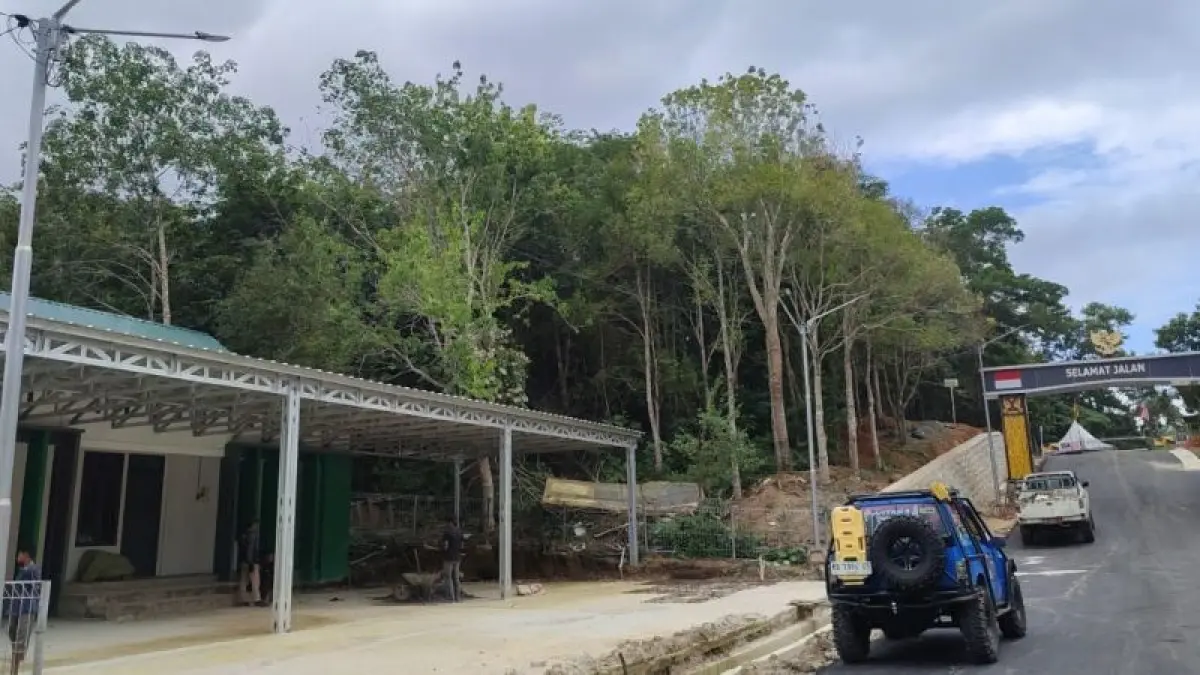 Suasana Pos Lintas Batas (PLB) Temajuk, Kabupaten Sambas, Kalimantan Barat.  (ISTIMEWA)