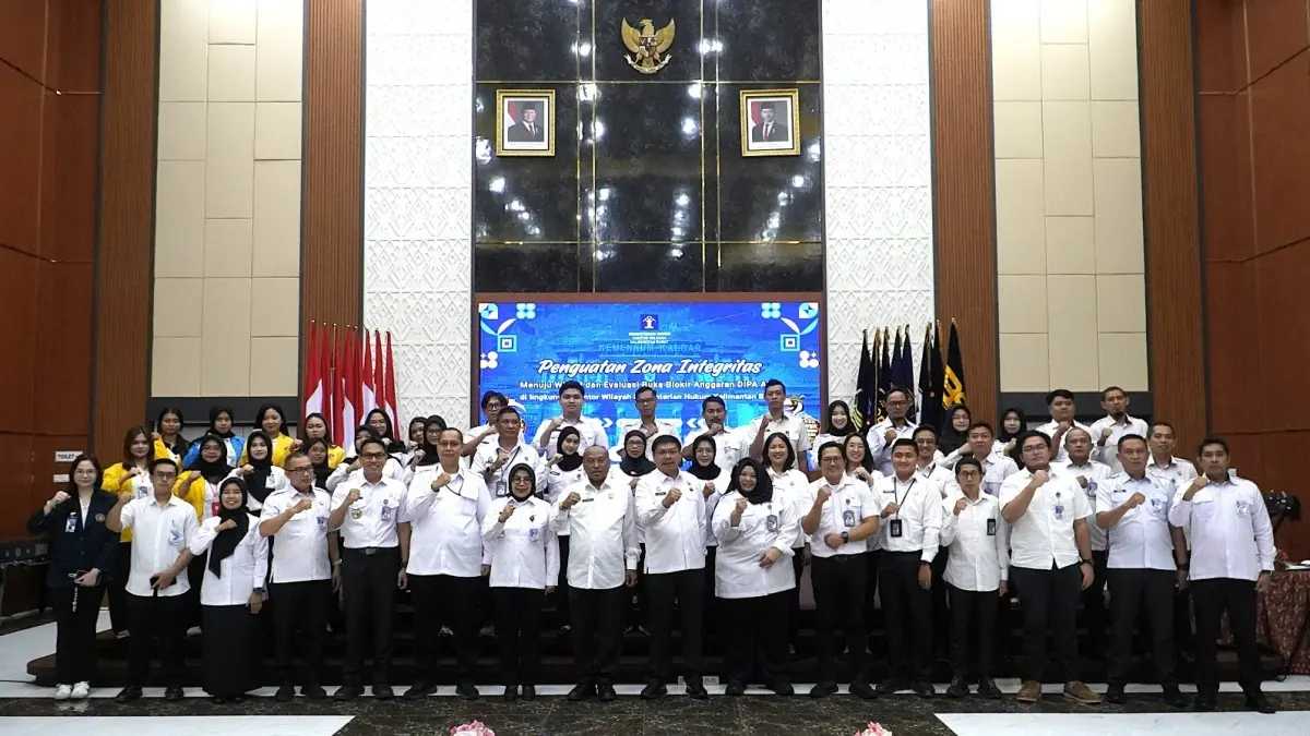 Kanwil Kemenkum kalbar menggelar penguatan zona integritas menuju WBBM yang dipimpin Inspektur wilayah IV Kemenkum RI pada Rabu (29/7). (DOK KANWIL KEMENKUM KALBAR)