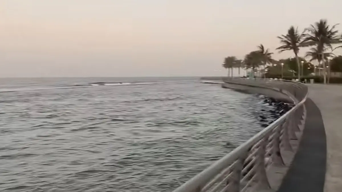 LAUT MERAH : Potongan video penampakan sebagian laut merah yang diyakini sebagai tempat Nabi Musa membelah laut  