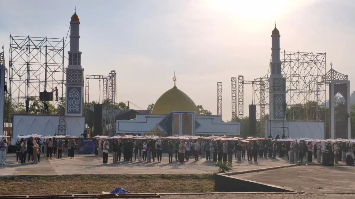Salah satu lokasi persiapan perhelatan MTQ tingkat Provinsi Kalimantan Barat di Kabupaten Kayong Utara. (ISTIMEWA)