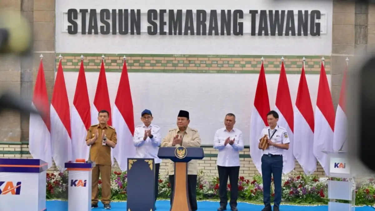 Presiden Prabowo Subianto pada peresmian revitalisasi Stasiun Semarang Tawang, Kota Semarang, Provinsi Jawa Tengah pada Kamis, 30 Juli 2026. Foto: BPMI Setpres/Rusman