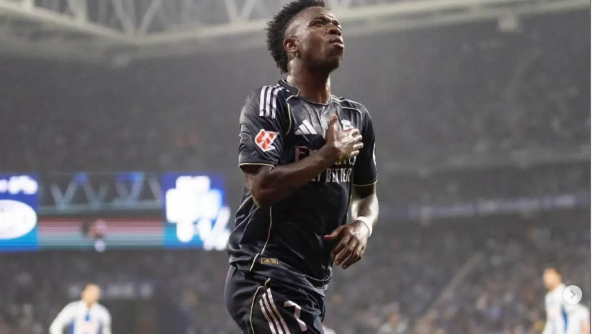 Vinícius Jr tetap menjadi bagian penting dalam proyek Real Madrid di tengah minat Arsenal pada bursa transfer musim panas. (IG@vinijr)
