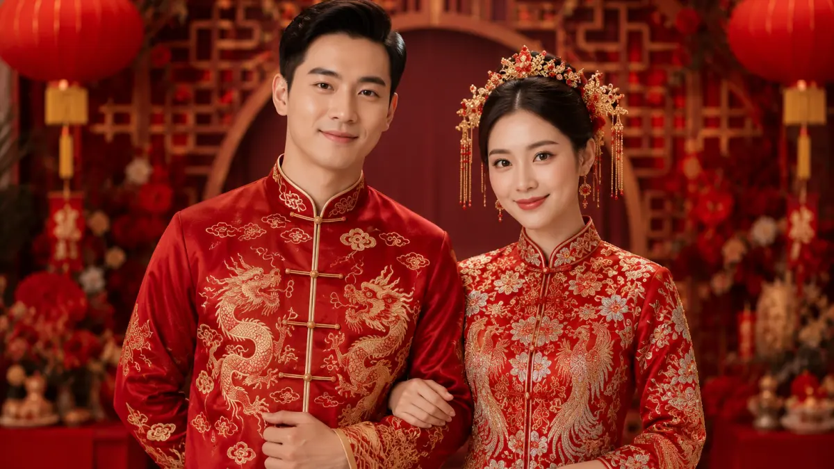 Ilustrasi pengantin Tionghoa yang masih menerapkan pantangan sebelum menempuh hidup baru 