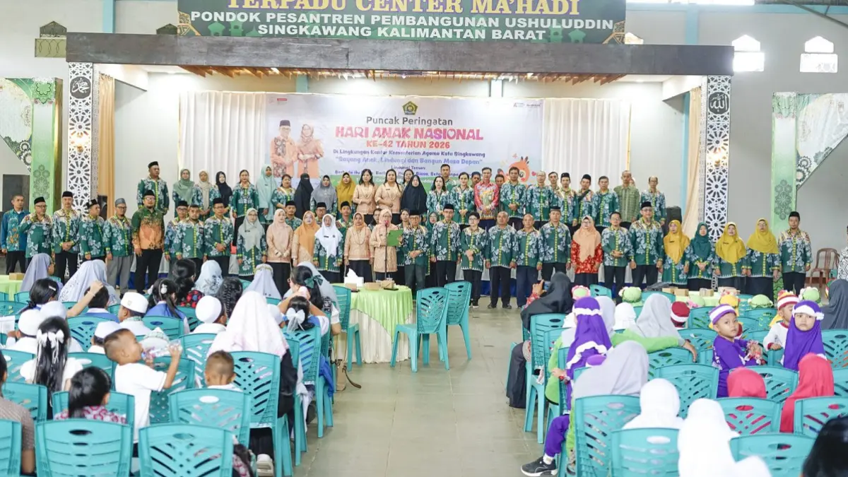 Kemenag Singkawang menegaskan komitmen mewujudkan Kota Layak Anak melalui puncak peringatan Hari Anak Nasional 2026. (ISTIMEWA)