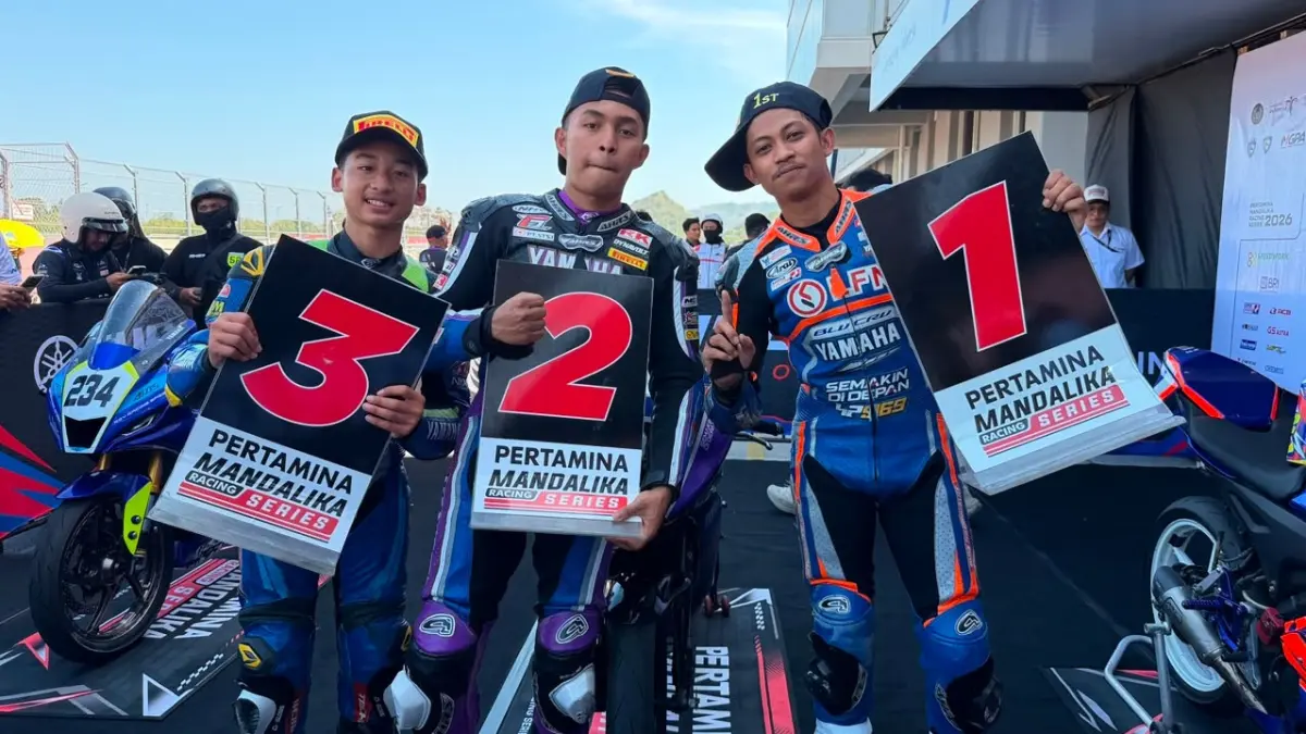 Rider Yamaha di Kejurnas Mandalika Racing Series.