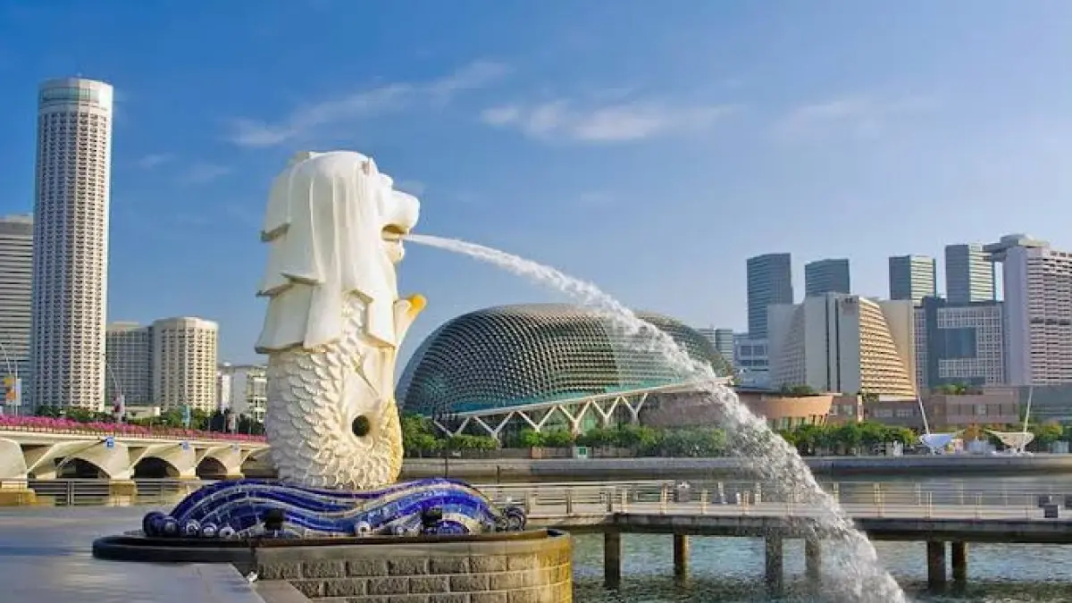 Ilustrasi Patung Merlion.