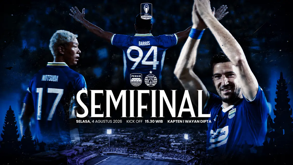 Persib Bandung lebih diunggulkan saat menghadapi Persija Jakarta pada semifinal Piala Presiden 2026 di Gianyar. (IG@persib/Diolah)