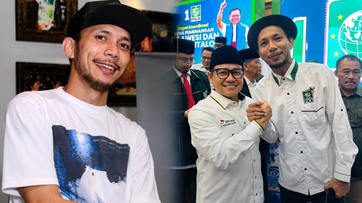 Potingan video dari kanal SpiroTV yang memperlihatkan Norman Kamaru saat menjadi caleg dari partai PKB