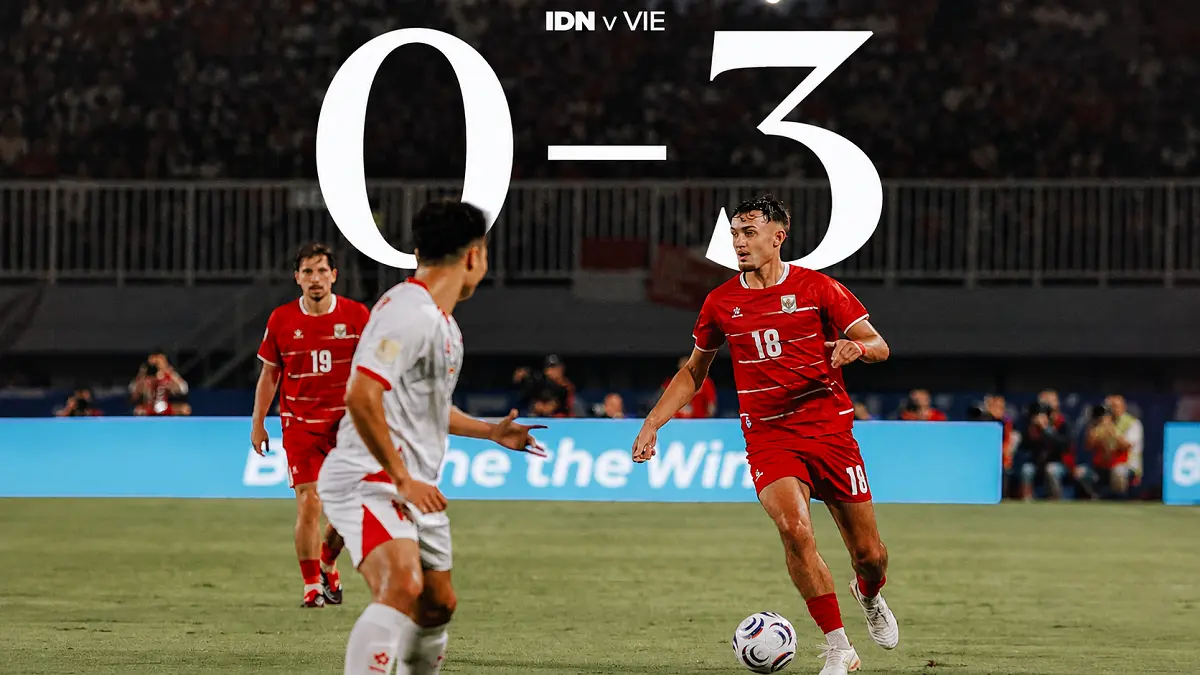 Skuad Garuda kalah 0-3 dari Vietnam pada laga Grup A Piala AFF 2026 di Stadion Pakansari, Bogor, Senin (3/8). (IG@timnasindonesia)