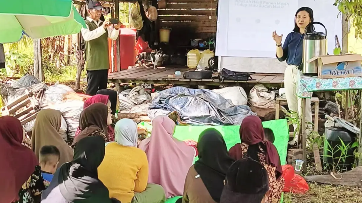 Tim Dosen Politeknik Tonggak Equator memberikan pelatihan peningkatan nilai tambah hasil pertanian secara terpadu dari panen hingga pemasaran digital, sebagai upaya mendorong petani Desa Korek naik kelas.