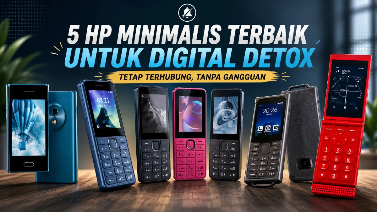 5 HP minimalis terbaik untuk digital detox yang layak menjadi pertimbangan Anda untuk membelinya di tahun 2026. (ILUSTRASI AI)