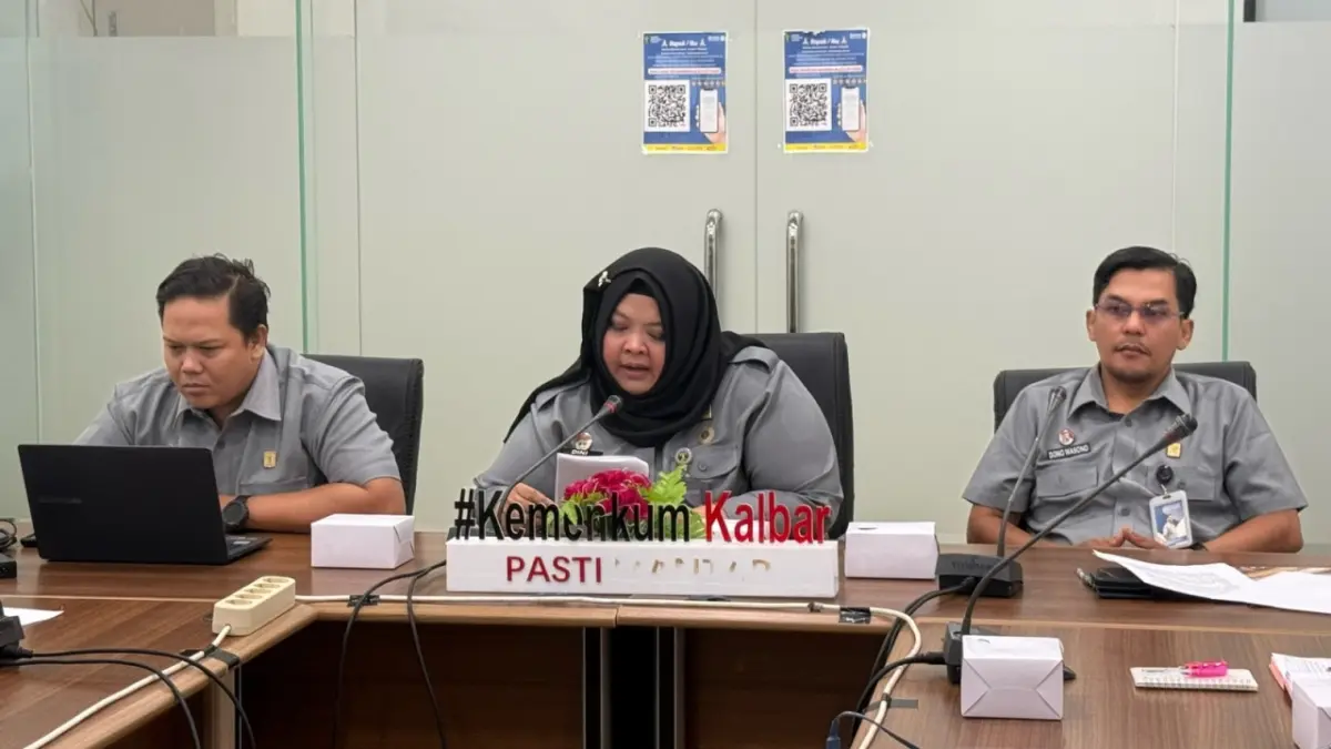 Kanwil Kemenkum Kalbar menggelar rapat harmonisasi Rapergub Kalbar pada Selasa (28/7). (DOK KANWIL KEMENKUM KALBAR)