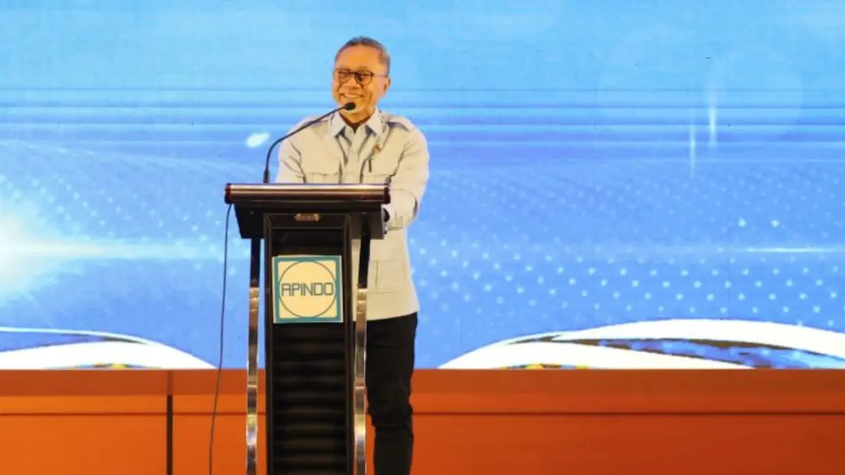 Menteri Koordinator Bidang Pangan Zulkifli Hasan di Rapat Kerja dan Konsultasi Nasional (Rakerkornas) XXXV Asosiasi Pengusaha Indonesia (Apindo) di Makassar, Sulawesi Selatan, Selasa (4/8). (ANTARA/HO-Kementerian Koordinator Bidang Pangan)