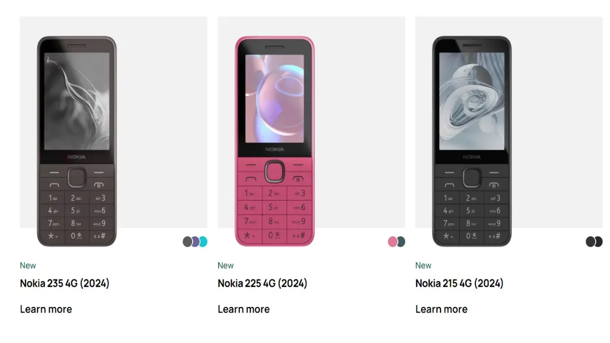 Nokia 235 4G, Nokia 215 4G, Nokia 225 4G. (NOKIAMOB)